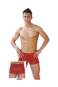 Herren Samtboxer rot L