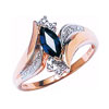 Lady ring, sapphire, diamond 0,015 carat