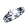 Lady ring, white gold, brilliant 0,09 carat