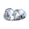 Lady ring, white gold, geninue pearl, zirkonia