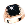 Man´s ring, Onyx, zirkonia