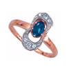 Lady ring, synthetically sapphire, zirkonia