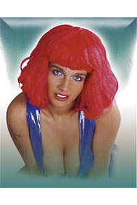 Partyperücke halblang rot