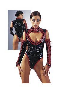 Lack Body schwarz/rot XL