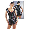 Lack Kleid schwarz/rot M