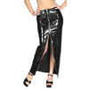 Lack langer Rock schwarz S