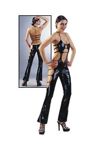 Lack Catsuit schwarz M