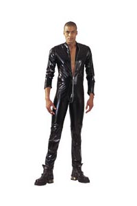 Herren Lack Overall schwarz S