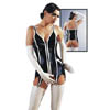 Latex Strapscorsage schwarz S