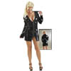 Latex Minikleid Zip schwarz S