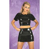 Latex Minirock schwarz S-L