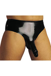 Latex Slip mit Penishülle M