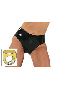 Latex Slip schwarz S-L