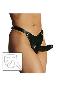 Leder Slip mit Doppelpenis S-L
