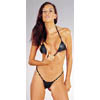 Leder Minibikini schwarz S-L