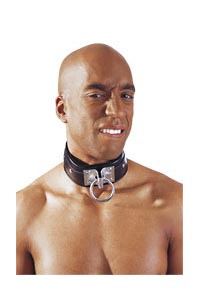 Leder Halsband mit Ring