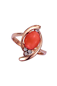 Lady ring, coral