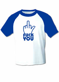 Ôóòáîëêà  Raglan - Fuck You (áåëàÿ)