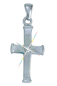Cross pendant, zirkonia