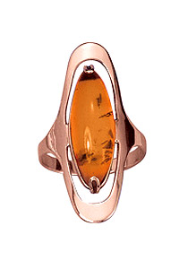Lady ring, amber
