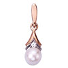 Pendant, geninue pearl, zirkonia