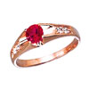 Lady ring, synthetically ruby, zirkonia, 3,5 g.