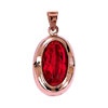 Pendant, synthetically ruby, 3,7 g.