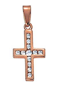 Cross pendant, zirkonia