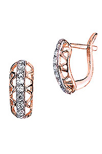 Earrings, zirkonia