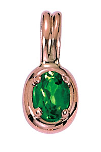 Pendant, synthetically emerald