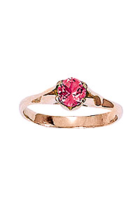 Lady ring, synthetically ruby