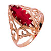 Lady ring, synthetically ruby